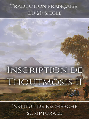 cover image of Inscription de Thoutmôsis II